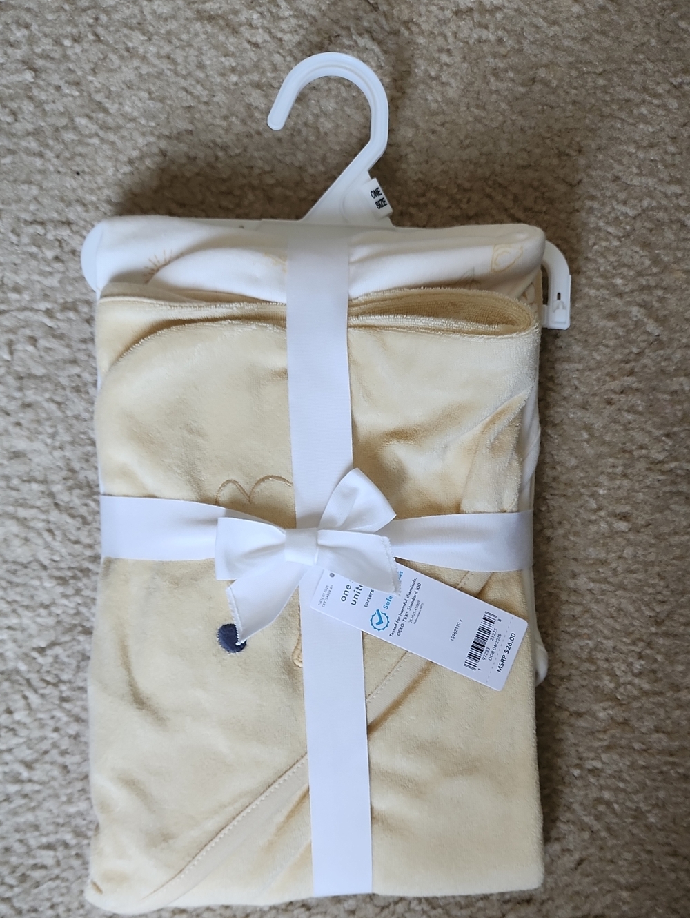 Baby 2 Pack Hooded Towels- Yellow Duck & Cream Sheep/Duck Pattern